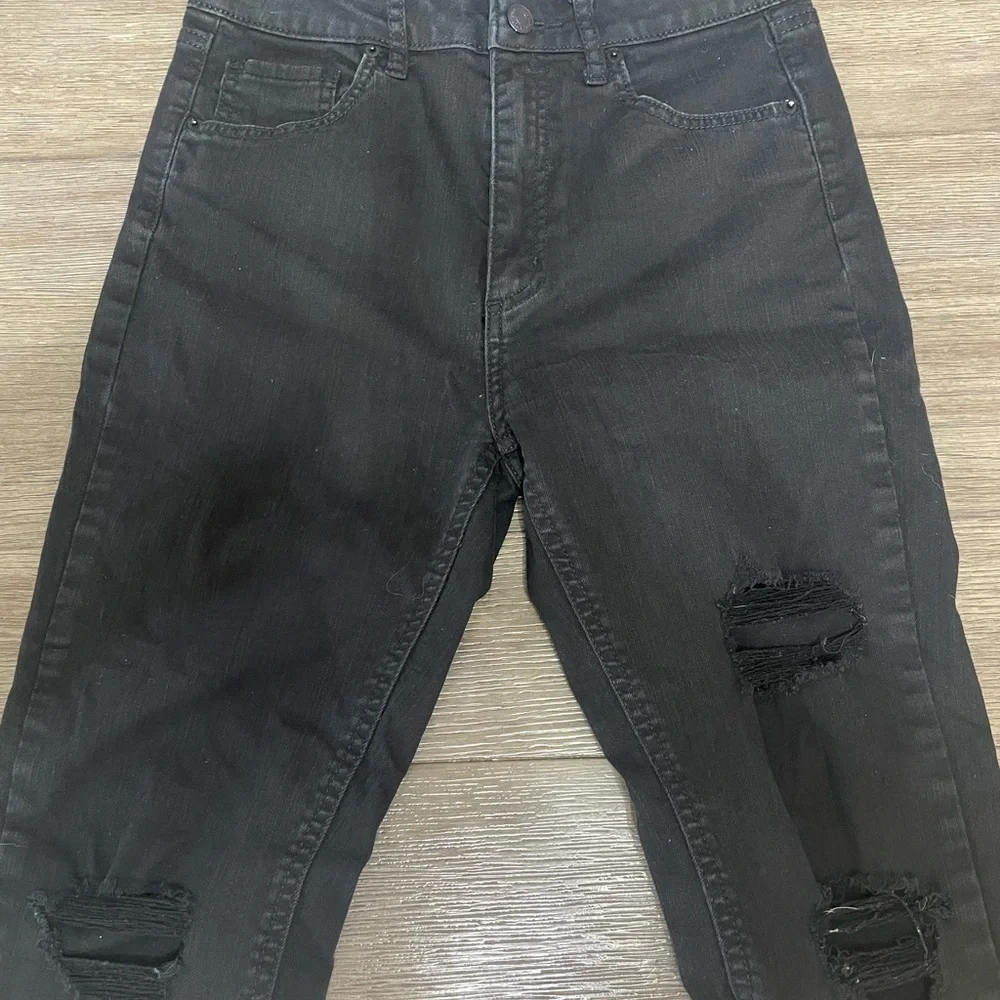 Wild Fable Black Distressed Skinny Jeans 4 - Picture 2 of 5